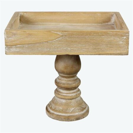 YOUNGS Wood Tray on Pedestal, Assembly Required 11594